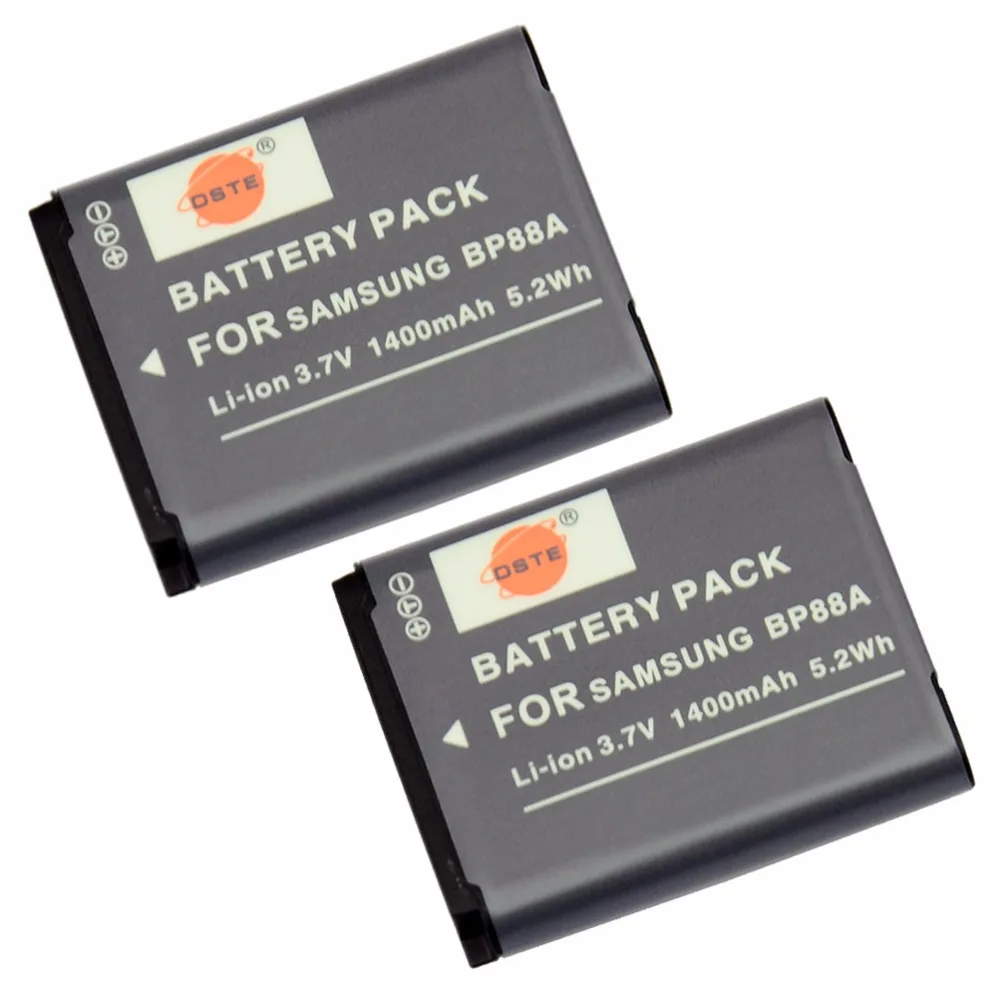DSTE 2PCS BP88A Rechargeable Battery for SAMSUNG DV200 DV300 DV300F