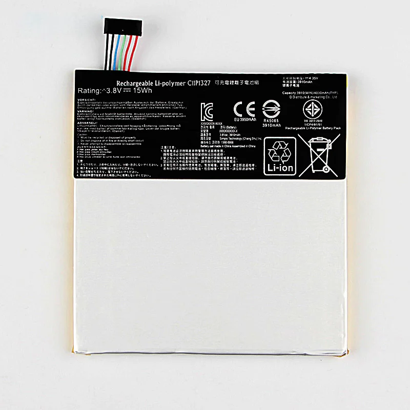 

Original High Capacity Battery For ASUS C11P1327 MeMo Pad 7 Me170C ME170 K012 K017 FE170CG 3910mAh