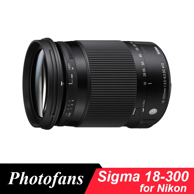 Sigma 18-300mm f/3,5-6,3 DC MACRO OS HSM современный объектив для Nikon D3200 D3300 D3400 D5200 D5300 D5500 D5600 D7100 D7200 D7500