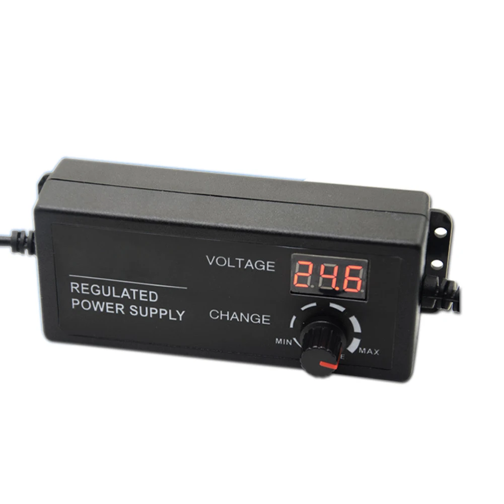 

AC/DC Adjustable Power Supply Adapter 3-12V 5A Voltage Display Speed Control US Plug ALI88