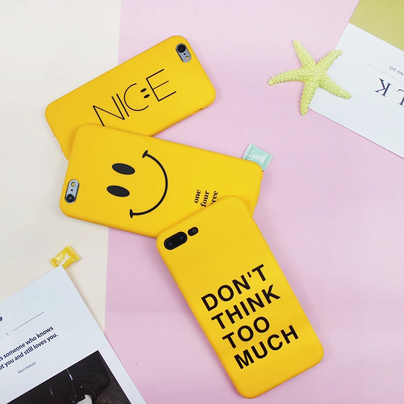 

10 Funny Matte Soft Case On For iPhone 6 6s 7 8 Plus TPU Silicone Back Cover for iPhone X 8 7 6 6S Plus Cute Smiling Face Case