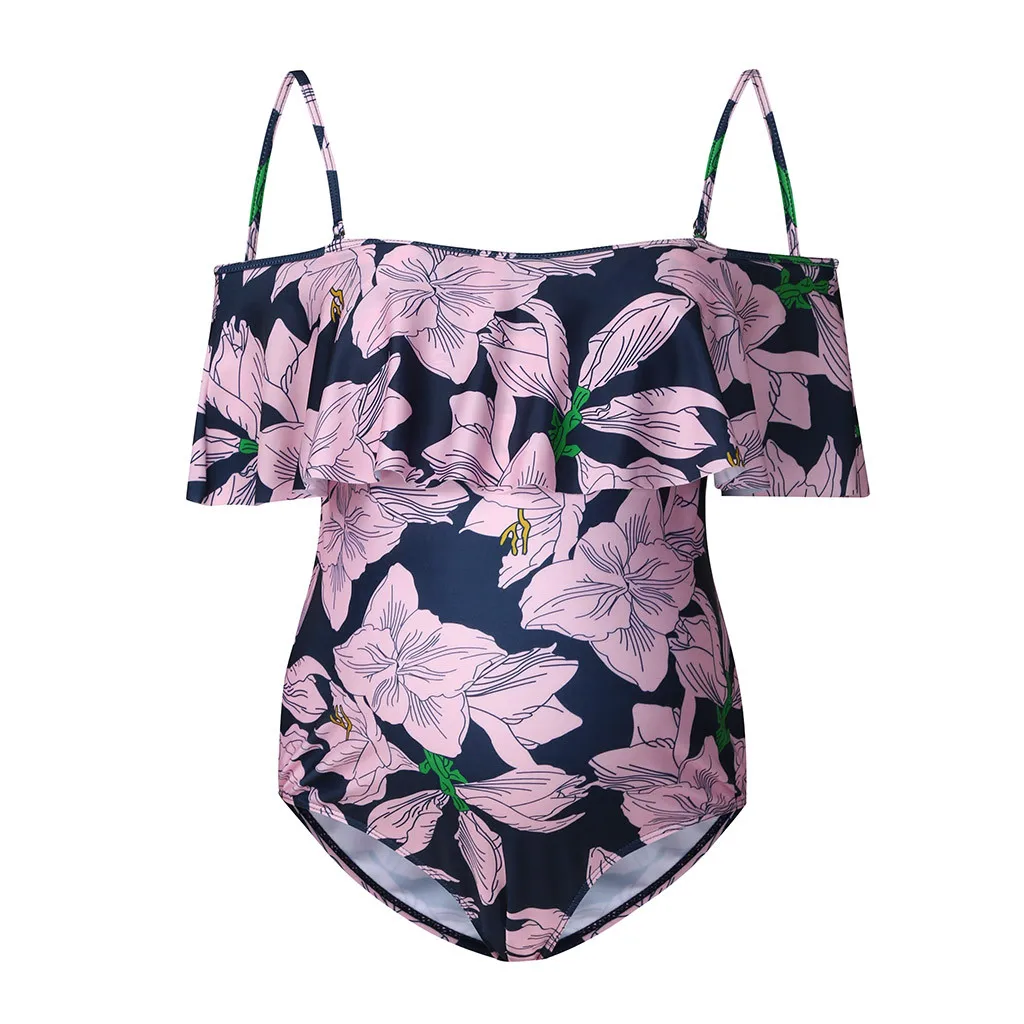Женский бикини для беременных Танкини с цветочным принтом купальник с оборками костюм для беременных Biquinis Feminino 2019 купальники для