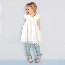 2016 Hot Fashion Baby Girl Lace font b Dress b font Infant Princess Summer Style White