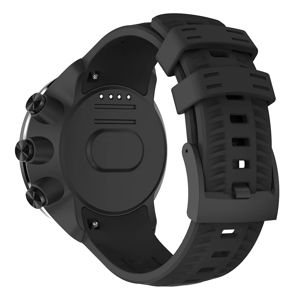 Сменный силиконовый ремешок для часов, браслет для Suunto 9 и Suunto Spartan Sport Wrist HR Baro Smartwatch - Цвет: Black
