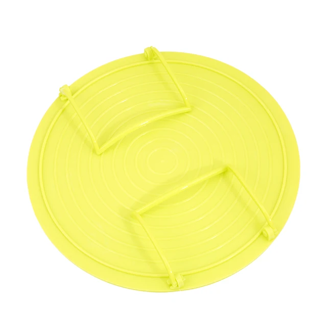 yellow Пластиковый лоток для микроволновой печи, Многофункциональная подставка для кухонных тарелок, пластиковый штабелер, крышка и охлаждающая стойка, кухонный инструмент - Цвет: yellow