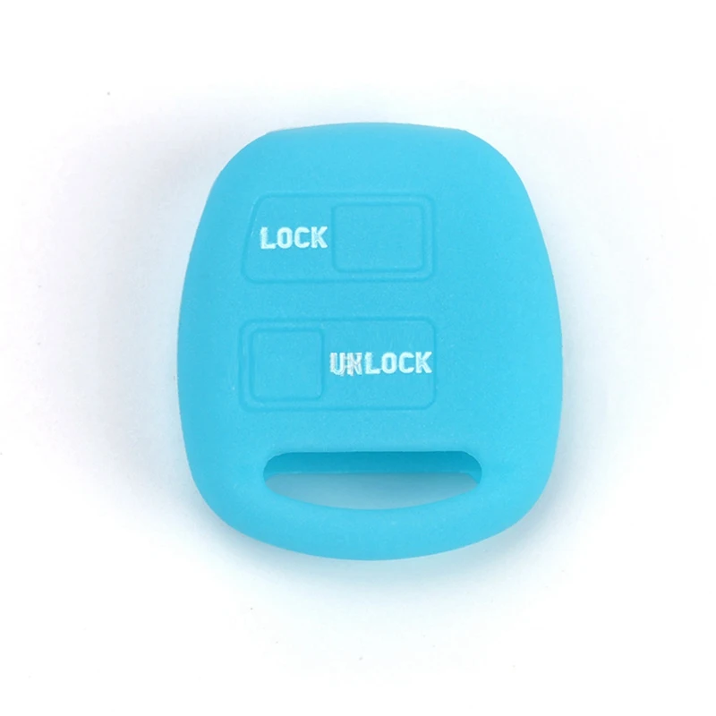 Silicone 2 Buttons Car Key Fob Case Cover Skin For TOYOTA CAMRY RAV4 PRADO COROLLA AVENSIS LAND CRUISER YARIS