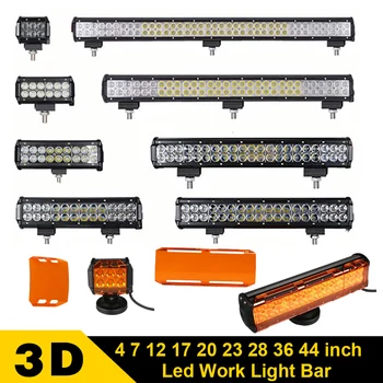 

4 7 12 17 20 23 28 36 44" inch 18W-288W Led Offroad Work Light Bar For Motorcycle Tractor Boat Off Road 4WD 4x4 Truck SUV ATV
