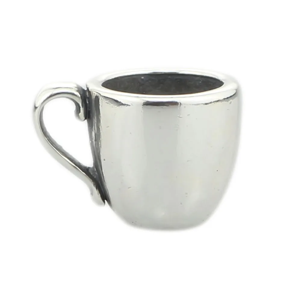 

Coffee Mug Bead Authentic 925 Sterling Silver Charms Jewelry Fit European Style Original Troll Bracelet & Necklace