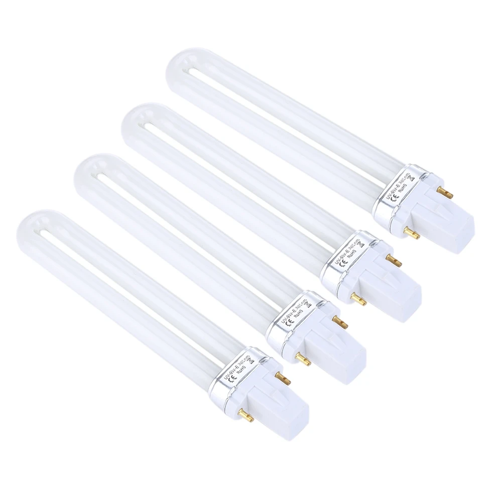 

4pcs 9W LED Nail Dryer Accessory UV Lamp Environmental Protection Manicure Light Bulb UVA wavelength 365nm