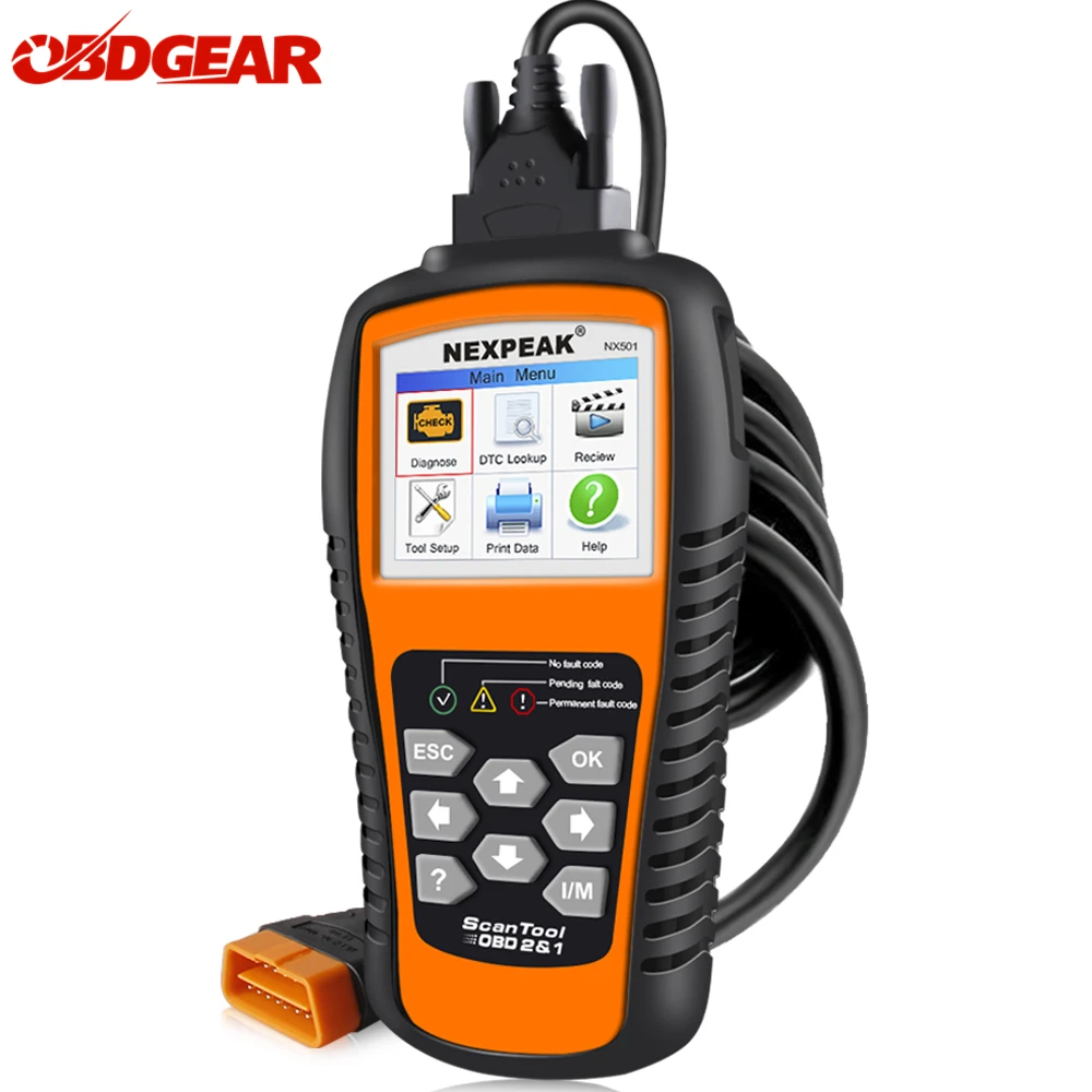 Новейший автомобильный сканер OBD2 NEXPEAK NX501 автоматический диагностический один