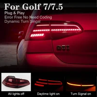 Car Styling fanale posteriore a LED per Golf 7 fanali posteriori 2013-2019 Golf 7.5 fanale posteriore a LED DRL indicatore di direzione dinamico LED retromarcia nebbia posteriore