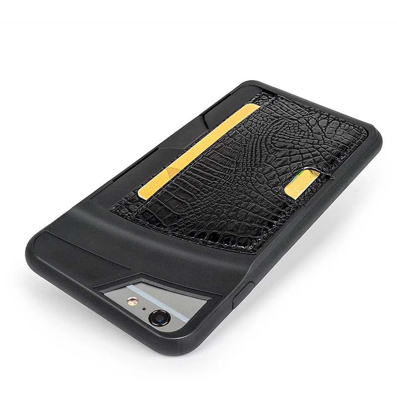 Luxury Crocodile Skin PU Leather Phone case For iPhone 6 6s Plus 7 7Plus Wallet Leather Cover Case For iPhone 6 S 7 Plus Case -2