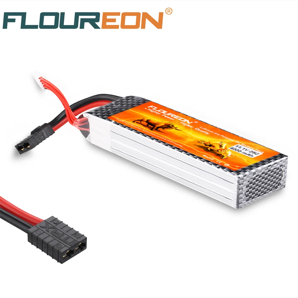 FLOUREON Lipo 3S 4000mAh 25C 11,1 V Разъем Traxxas литий-полимерная аккумуляторная батарея для RC грузовик автомобиль самолет вертолет игрушки