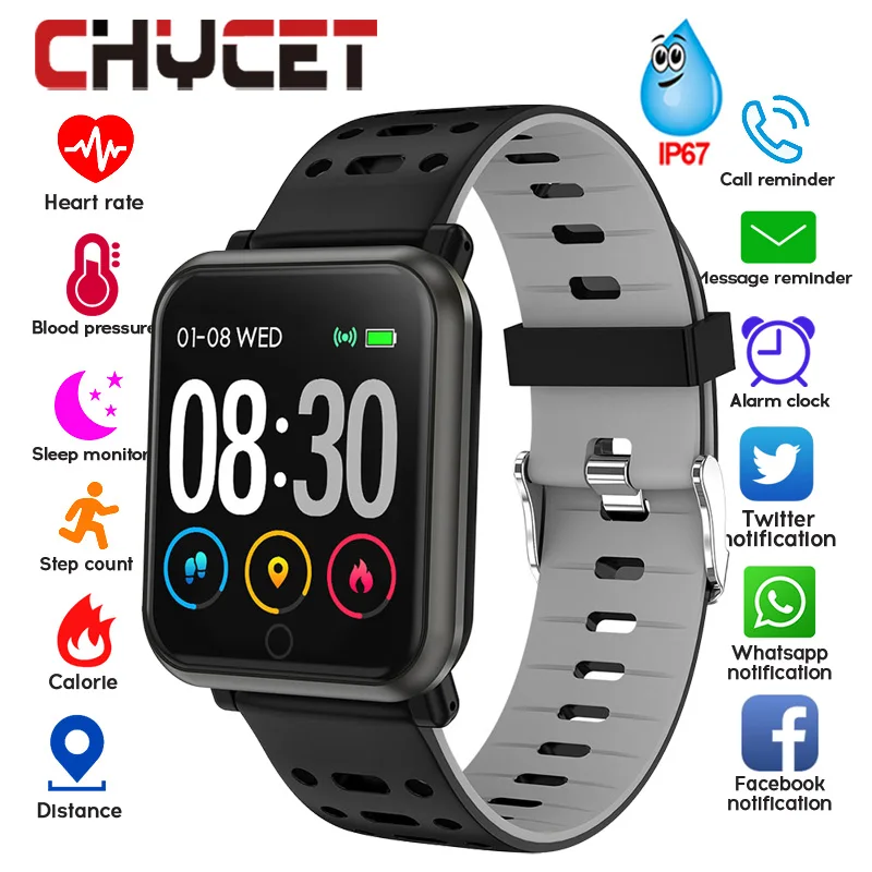 Smart Watch Men Women Blood Pressure Waterproof Music Control Smartwatch Fitness Tracker Watches Wearable Device For Android IOS