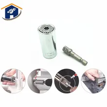 HS инструменты универсальный разъем Gator Grip 7-19 мм material Материал Многофункциональный трещотка 3/" 6,35 мм хвостовик Дрель адаптер набор ручных инструментов