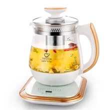 Электрический чайник полный автоматический и утолщенной стекло многофункциональный цветок чайник черный чай варится нагреватель