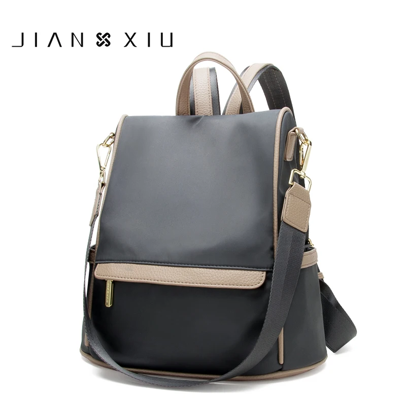 

JIANXIU Oxford Multifunctional Backpack School Bags Women Bag Travel Bagpack High Capacity Length Strap Shoulder Bag New Handbag