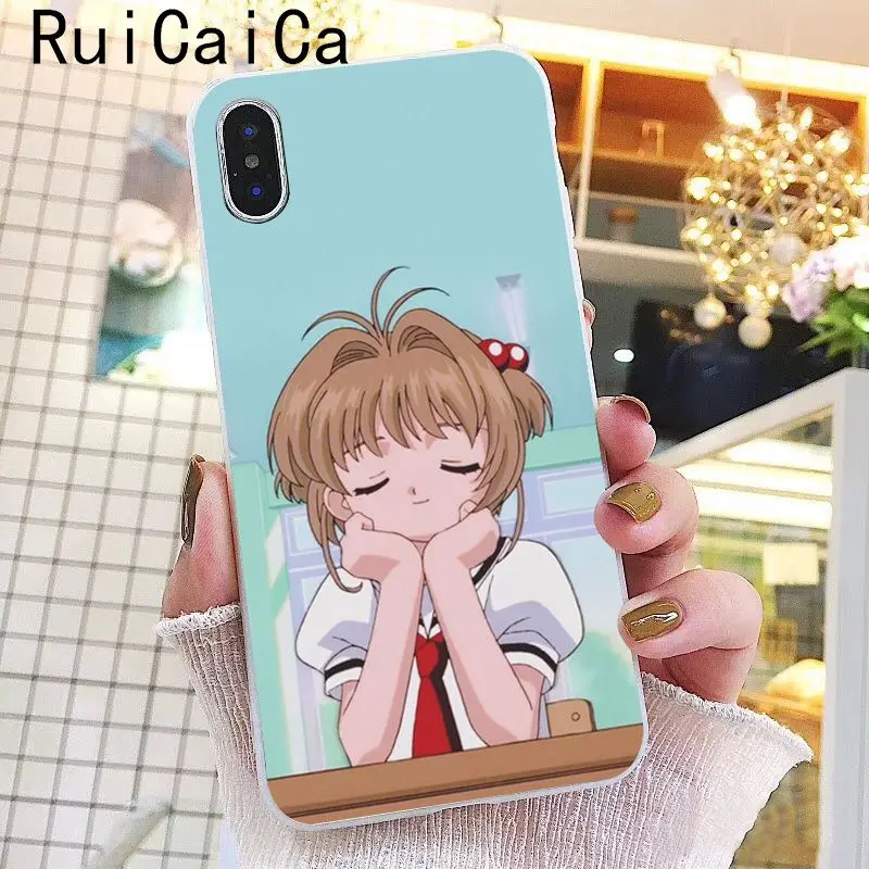 Чехол для телефона Ruicaica pink Kinomoto Sakura Cardcaptor с милым рисунком iPhone 8 7 6 6S Plus X XS MAX 5 5S SE XR