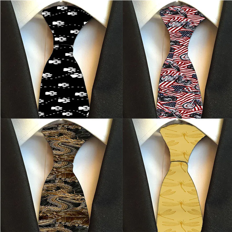 2019 8 см мужские галстуки Новая мужская мода точка бабочка Gravata Harajuku Печать Тонкий Галстук Бизнес зеленый галстук для мужчин 6S-LD37