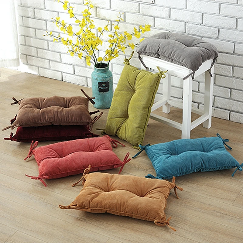 European Corduroy Decorative Recctangle Seat Cushion Thicken Hassock