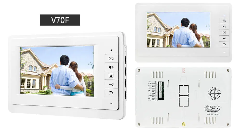 OBO Hands 7 inch TFT Color Video Intercom Video Doorphone Doorbell Wired Door Bell interphone Screen Monitor for Home Apartments