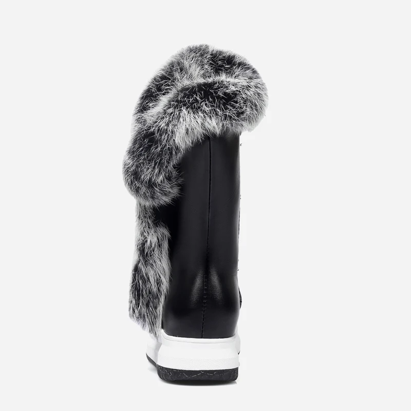 Sungtin лакированной кожи женские зимние сапоги женские классические черные модные плюшевые теплые короткие сапоги дамы плюс размер на плоской подошве сапоги
