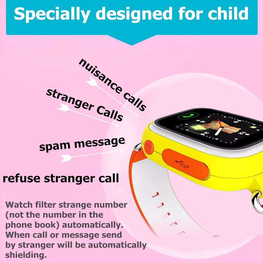 GPS Smart Watch Baby Batch Q90 With Wifi Touch Screen SOS Call Location Device Tracker For Kid Safe Anti-Lost Monitor PK Q80 Q60