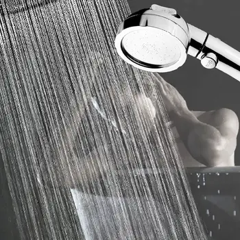 

Shower Bath Head Adjustable 3 Mode High Pressure Stone Stream Handheld Shower Head With Negative Ion water-saving