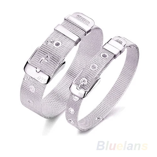 

Hot Women's Silver Plated Watchband Bangle Bracelet 7EYR BD2P