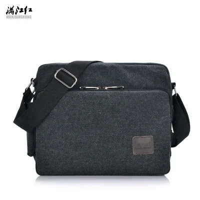 Мужские сумки, модная многофункциональная Холщовая Сумка для отдыха, мужская дорожная сумка, качественные товары, деловая посылка, сумка через плечо - Цвет: Черный