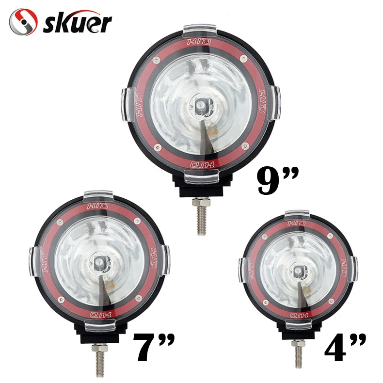 4/7/9 inch Off Road 6000K 55W spotlight hid Xenon lamp Super bright off