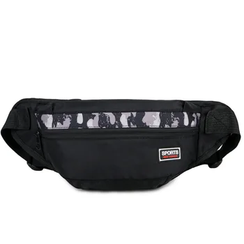 

New Men's Travel Camouflage Waterproof Oxford Fabric Waist Bag Durable Multi-function With Headphone Jack Pockets Phone Bagpack