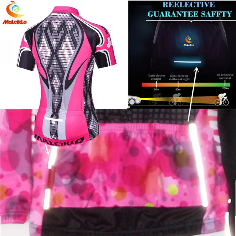 Malciklo Cycling Jersey женский Велосипедное трико наборы Ropa Ciclismo Mujer велосипедная одежда велокостюм из флиса летний Skinsuit