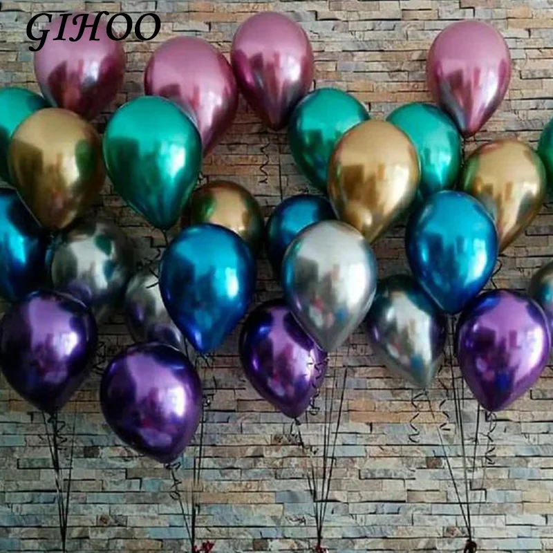 30/50/100 шт. 12 дюймов новые шары из латекса цвета металлик толстые жемчужные