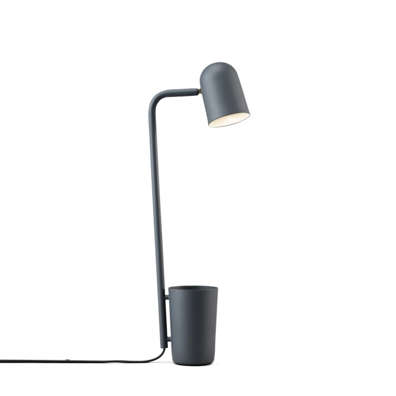 

Nordic Macarons Minimalist Desk Lamp Bedroom Livingroom Study Desk Light Modern Children Room LED Reading Lamp with Storage cup