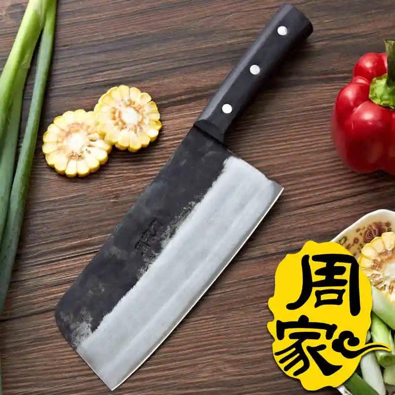 Free Shipping YAMY&CK Handmade Clip Kitchen Knives Carbon Steel Chinese Style Chef Slice Meat Vegetable Multifunctional Knife Free Shipping YAMY&CK Handmade Clip Kitchen Knives Carbon Steel Chinese Style Chef Slice Meat Vegetable Multifunctional Knife