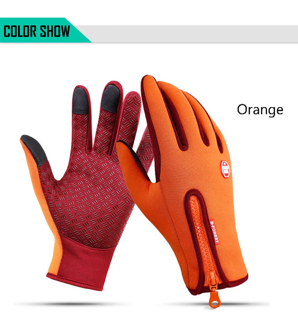 Водонепроницаемые зимние теплые перчатки для велоспорта, сноуборд, мотоциклетные перчатки, зимние ветрозащитные мужские перчатки с сенсорным экраном