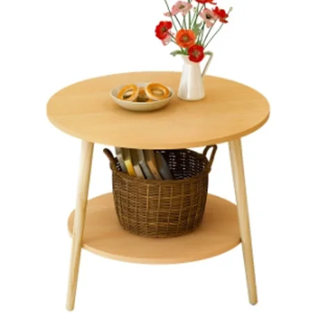Столы для кафе мебель из массива дерева двойной слой круглый стол журнальный столик минималистичный стол боковой стол mesa de centro salontafel