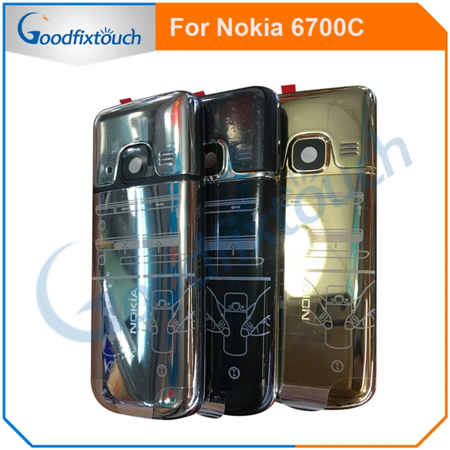 Для Nokia 6700 Classic 6700C задняя крышка для мобильного телефона полный корпус батарейный дверной чехол клавиатура золотой черный серебристый