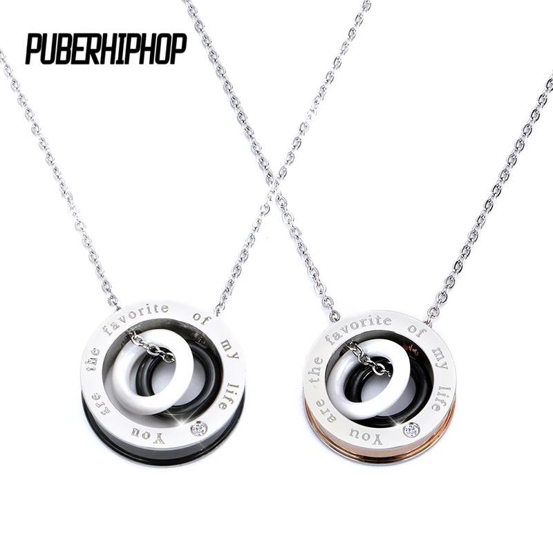

Hot Rose Gold Silver Couple Bracelet For Lovers Stainless Steel Love Necklaces Jewelry For Couples Customized Fashion Jewelry
