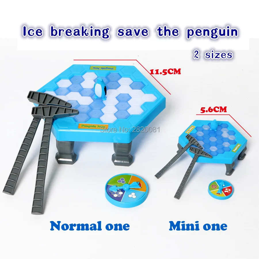 Ледяная Битва Сохранить Пингвин классическая игрушка набор 2 стиля мини/нормальный набор, заинтересованная игра семья детей смешная игра стук пингвин