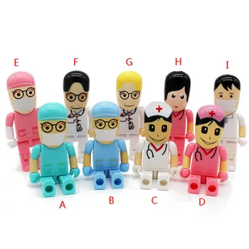 

Mini doctors Usb Flash Drive Real Capacity Doctor Nurse Shape 8G/16G/32G/64G Memory stick