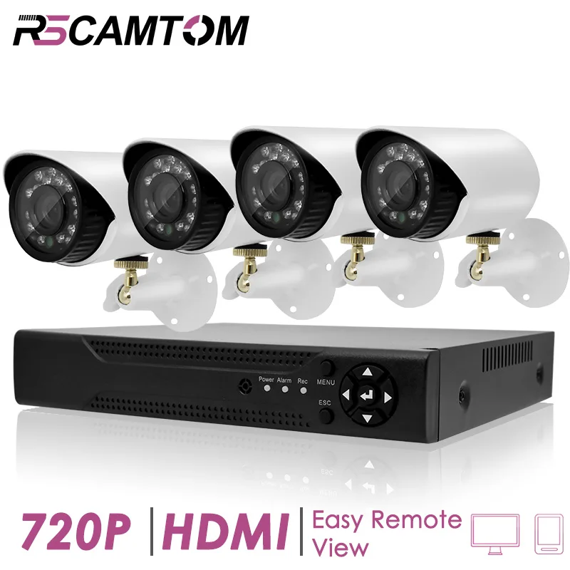 

4CH 1.0MP AHD DVR CCTV Camera System 720P Home Security Video Monitor Indoor Outdoor Cameras Surveillance Kit IR Night Vision