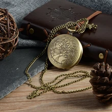 Cindiry Brand Vintage Bronze Doctor Quartz Pocket Watch Fashion Who Style Best Gift Necklac Pendant Steampunk