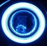 EOsuns инновационный COB angel eye Светодиодный дневной ходовой светильник DRL+ галогенный противотуманный светильник+ объектив проектора для Audi A6 A6L C5 2004 - Цвет: blue