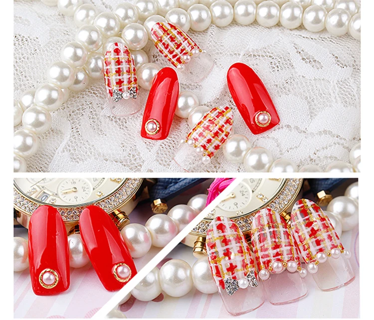 2 мм/3 мм/4 мм DIY белые пластиковые полукруглые плоские жемчужины для дизайна ногтей аксессуары для украшения маникюра инструменты для макияжа