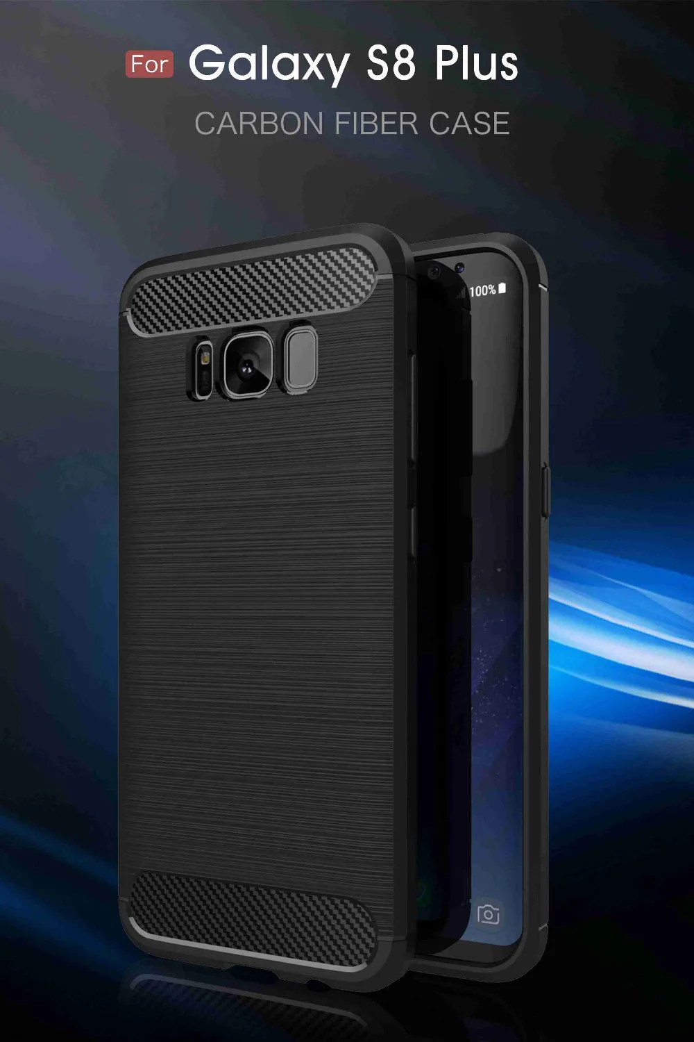 

For Samsung S8 Plus S8+ Case Silicon Hybrid Rugged Armor Soft Silicone TPU Back Cover For Samsung S8Plus phone Case shell