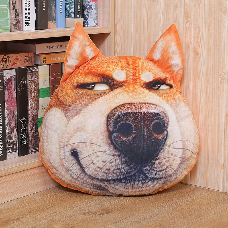 

3D Simulated Animal Corgi Plush Pillow Cute Shiba Inu Dog Plush Toys Cute Expression Pillow Soft Stuffed Cushion Plush Doll Gift