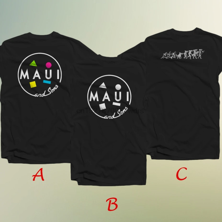 

Maui And Sons Surf Sakateboard Brand Mens T-Shirt 100% Cotton
