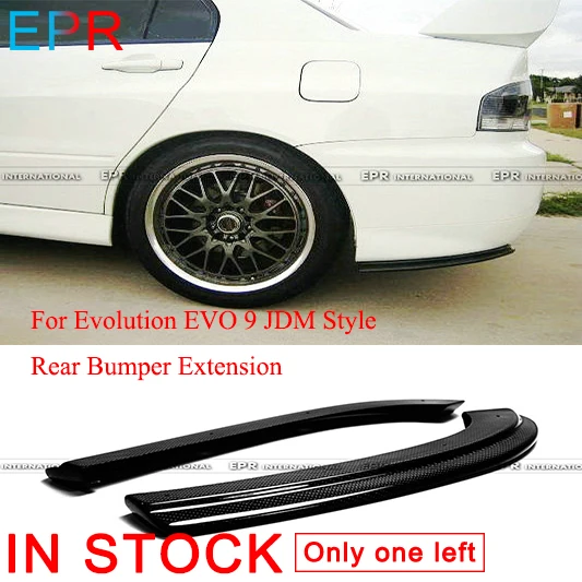 

For Evolution EVO 9 JDM Style Carbon Fiber Rear Bumper Extension For Mitsubishi Glossy Fiber Bumpers